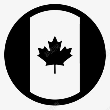 加拿大国旗树叶图标图标