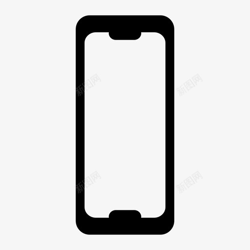 智能手机iphone手机图标svg_新图网 https://ixintu.com iphone 手机 智能手机 设备