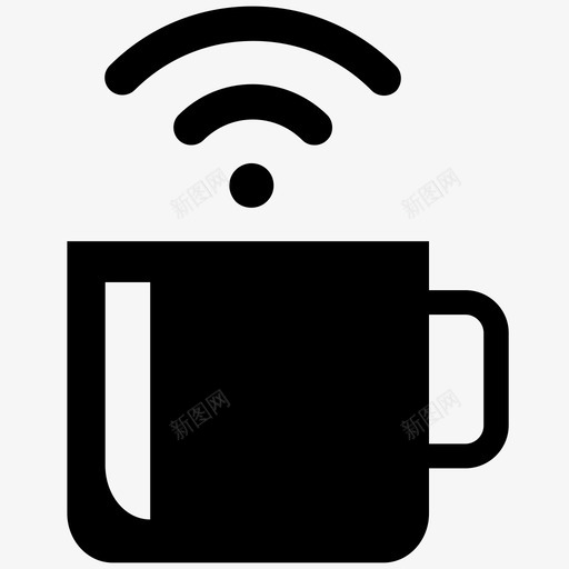 远程工作区咖啡共事图标svg_新图网 https://ixintu.com wifi信号 共事 咖啡 环境 自由职业者 远程工作区