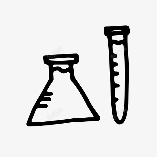 试管涂鸦锥形瓶图标svg_新图网 https://ixintu.com 涂鸦 科学 试管 锥形瓶 随机涂鸦