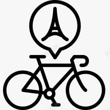 环法自行车赛图标图标