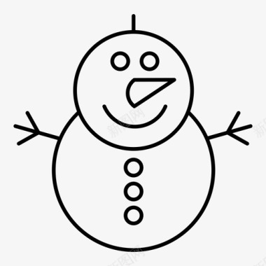 雪人圣诞节圣诞装饰图标图标