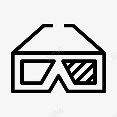 3d眼镜三维电影院图标图标