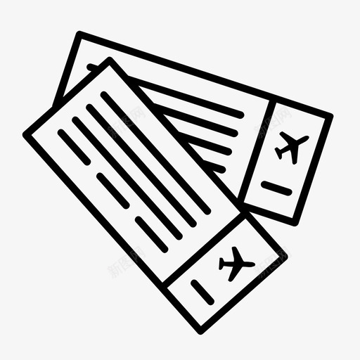 飞机票假日旅行图标svg_新图网 https://ixintu.com 假日 假期 旅行 机票 飞机票