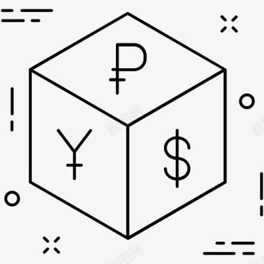 货币符号方块比索图标图标