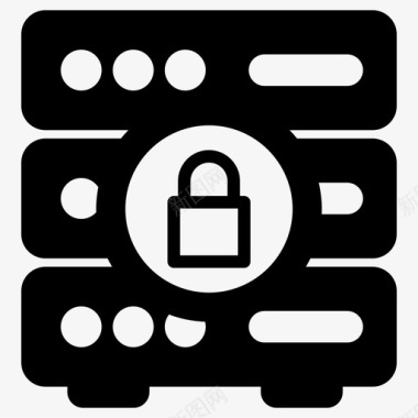 安全服务器密码保护安全数据图标图标