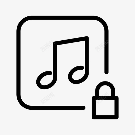 音乐锁定歌曲锁定音乐播放器图标svg_新图网 https://ixintu.com 歌曲 锁定歌曲 锁定音乐播放器 音乐锁定