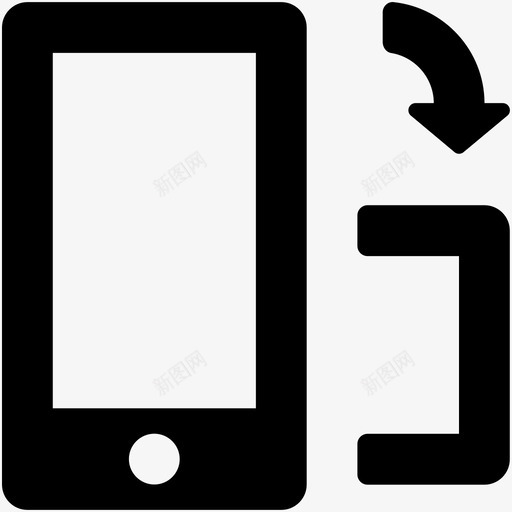 屏幕旋转手机屏幕方向图标svg_新图网 https://ixintu.com 屏幕方向 屏幕旋转 手机 智能手机 网页和用户界面字体图标