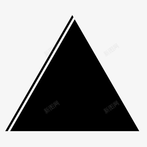 三角形形状阴影图标svg_新图网 https://ixintu.com 三角形 形状 阴影