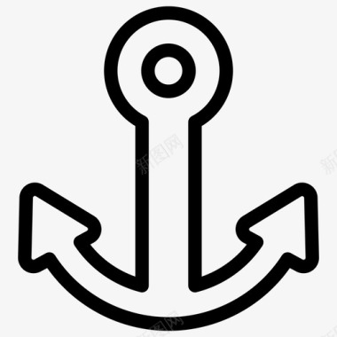 锚海锚船锚图标图标