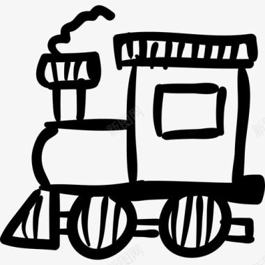 火车头玩具玩具手绘玩具图标图标