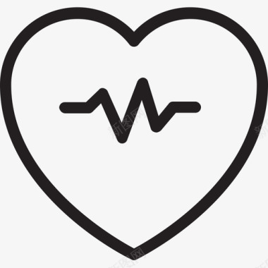 心跳心脏病生命线图标图标