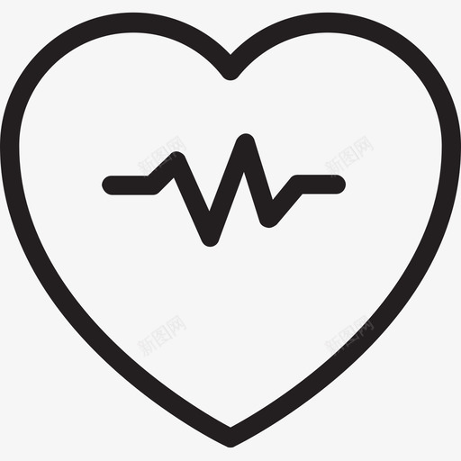 心跳心脏病生命线图标svg_新图网 https://ixintu.com 体育图标 心脏病 心跳 生命线 脉搏