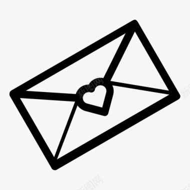 情人节信邮件心图标图标