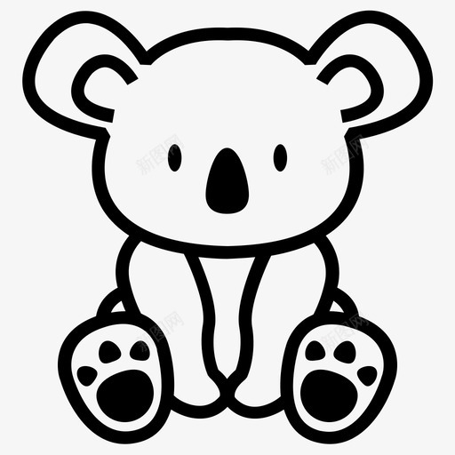 考拉动物可爱图标svg_新图网 https://ixintu.com 乌特动物 动物 可爱 有袋动物 玩具 考拉 考拉熊