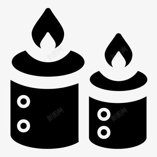 蜡烛气氛装饰图标svg_新图网 https://ixintu.com 圣诞节和新年 气氛 灯光 照明 蜡烛 装饰