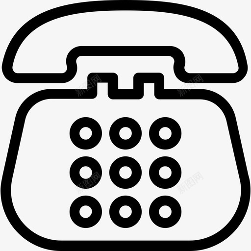 座机联系我们数字电话图标svg_新图网 https://ixintu.com 商业图标 座机 数字电话 电话 联系我们