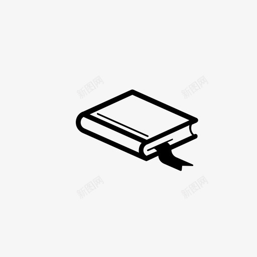 带书签的书字典教育图标svg_新图网 https://ixintu.com 书籍 图书馆 字典 带书签的书 教育