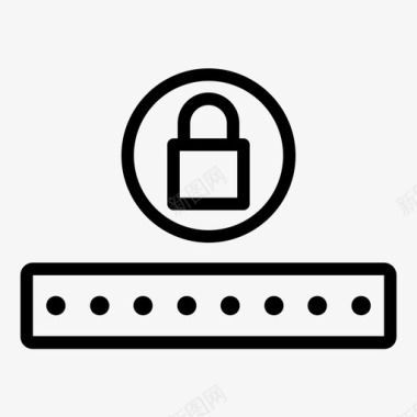 密码锁受保护安全图标图标