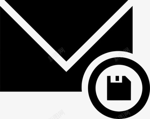电子邮件保存电子邮件软盘电子邮件存储器图标图标