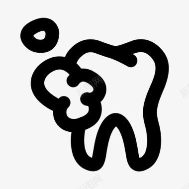 牙齿清洁牙科牙医图标图标