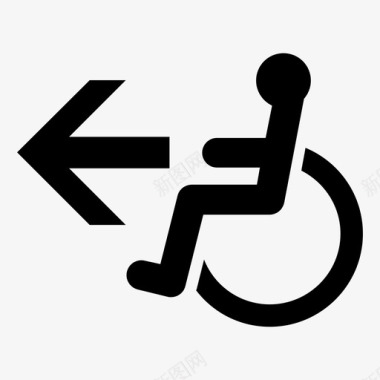 轮椅方向无障碍残疾人图标图标