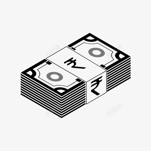 卢比钞票现金钱图标svg_新图网 https://ixintu.com 卢比钞票 现金 钱