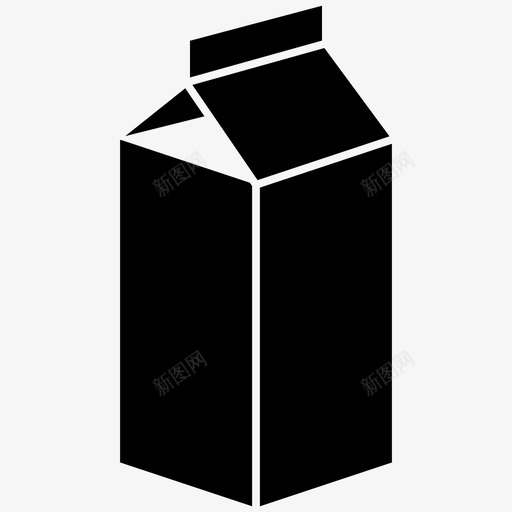 牛奶盒奶牛奶制品图标svg_新图网 https://ixintu.com 厨房 奶制品 奶牛 牛奶盒