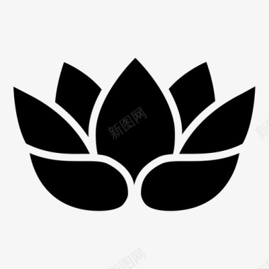 莲花佛教印度教图标图标