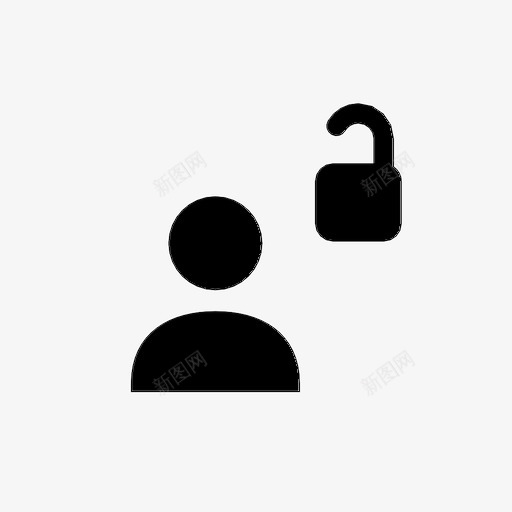 用户解锁帐户登录图标svg_新图网 https://ixintu.com 帐户 用户和用户设置标志符号 用户解锁 登录 配置文件