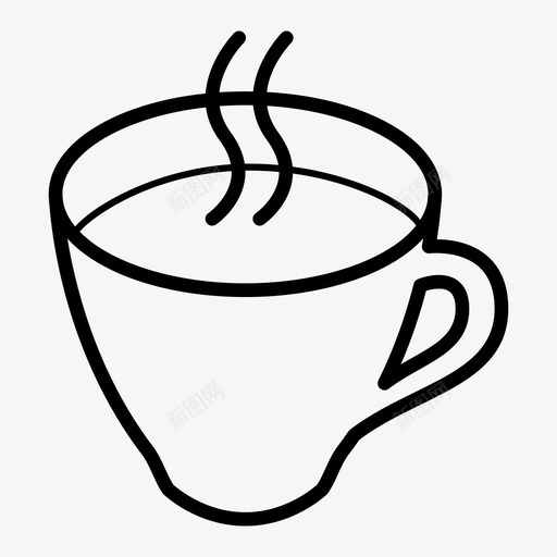 咖啡杯玻璃杯马克杯图标svg_新图网 https://ixintu.com 咖啡杯 温水 玻璃杯 茶 马克杯