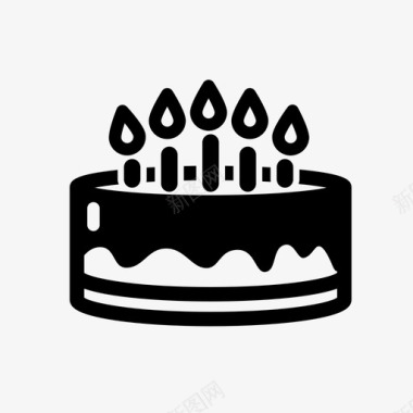 生日蛋糕面包店甜点图标图标
