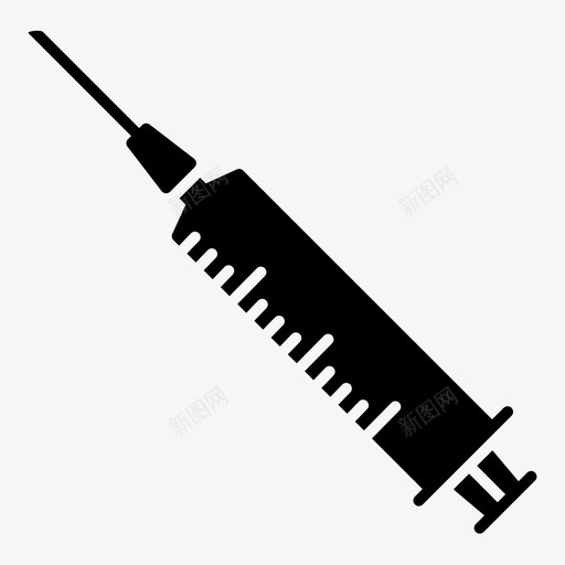 注射器针头疫苗图标svg_新图网 https://ixintu.com 医学图标 卡通 注射器 疫苗 针头