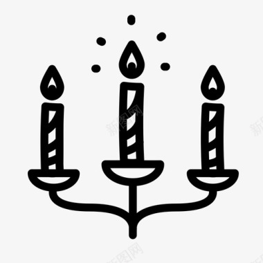 蜡烛圣诞节教堂图标图标