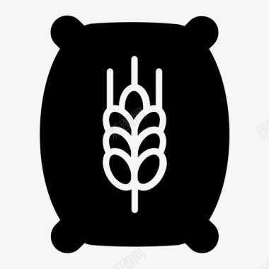 小麦种子农场肥料图标图标