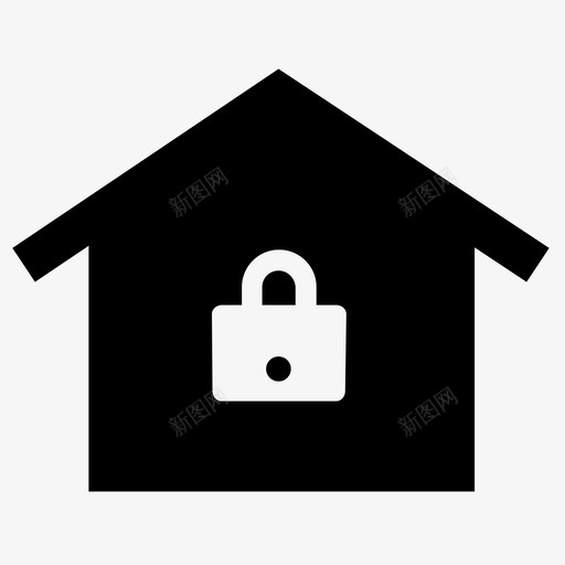 家庭安全门锁私人图标svg_新图网 https://ixintu.com 受保护 安全系统 家庭安全 私人 门锁