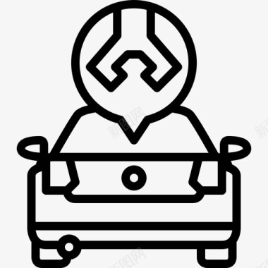 汽车服务维修工具图标图标