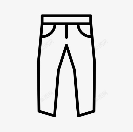 牛仔裤时装裤子图标svg_新图网 https://ixintu.com 布料细线图标集 时装 牛仔裤 裤子