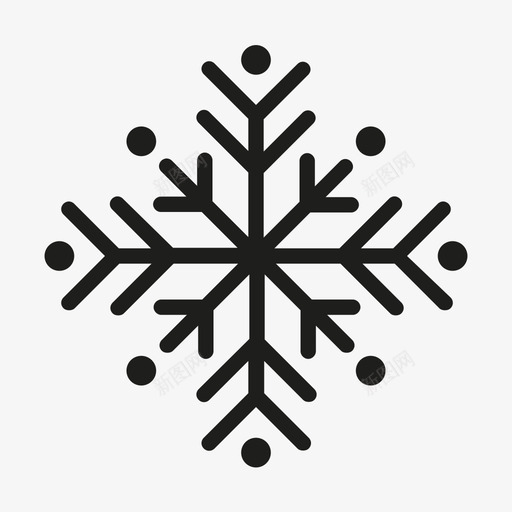 雪花寒冷雪球图标svg_新图网 https://ixintu.com 冬天 圣诞套装 寒冷 雪球 雪花