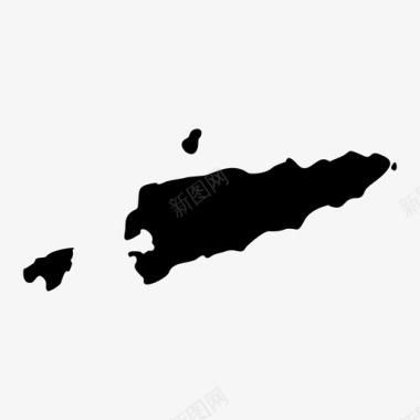 东帝汶国家地理位置图标图标