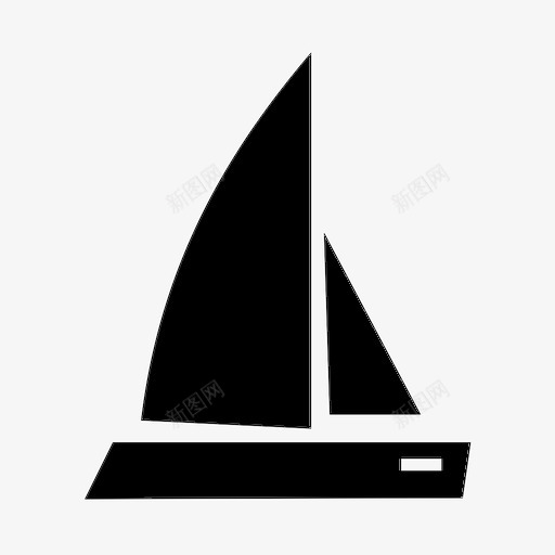 帆船双体船比赛船图标svg_新图网 https://ixintu.com 帆船双体船 比赛 船