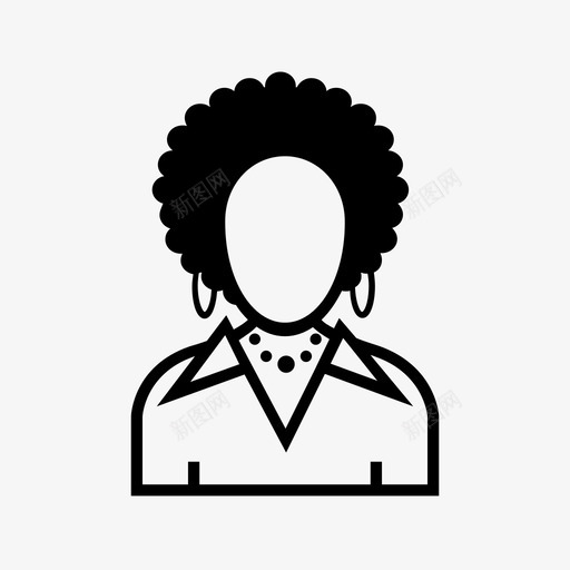 女性70年代非洲裔图标svg_新图网 https://ixintu.com 70年代 人 办公室 女性 工人 用户 非洲裔