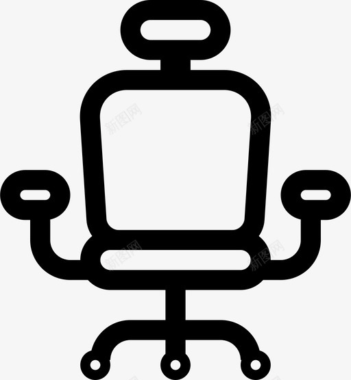 转椅老板家具图标svg_新图网 https://ixintu.com 办公室 家具 工作椅 老板 转椅
