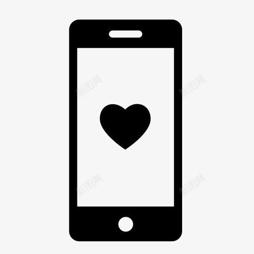 喜欢智能手机应用程序心图标svg_新图网 https://ixintu.com 喜欢 喜欢智能手机 应用程序 心 手机最爱