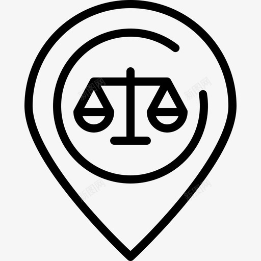 地图标记法院法律svg_新图网 https://ixintu.com 位置 别针 地图标记 法律 法律和司法 法院