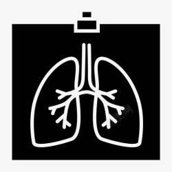 人透视x射线图透视图人肺图标高清图片
