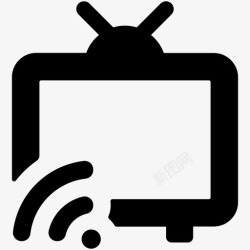 无线电视wifi智能电视无线连接图标高清图片