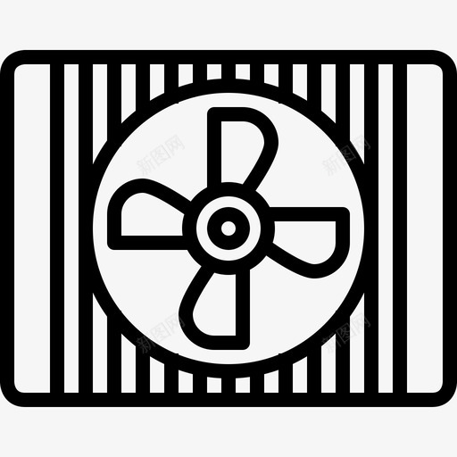 带风扇的冷却器汽车零件图标svg_新图网 https://ixintu.com 带风扇的冷却器 性能 汽车 美味的汽车零件 零件