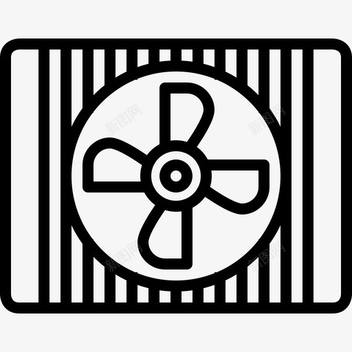 带风扇的冷却器汽车零件图标svg_新图网 https://ixintu.com 带风扇的冷却器 性能 汽车 美味的汽车零件 零件