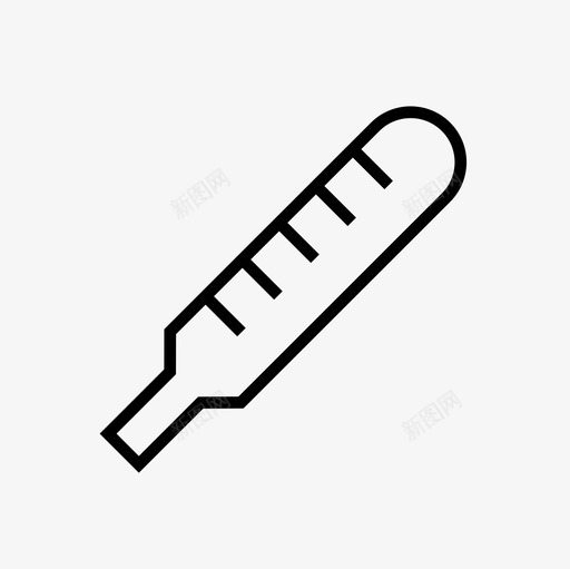 温度计医疗医疗器械图标svg_新图网 https://ixintu.com 医疗 医疗器械 医疗细线图标设置 温度 温度计 病人